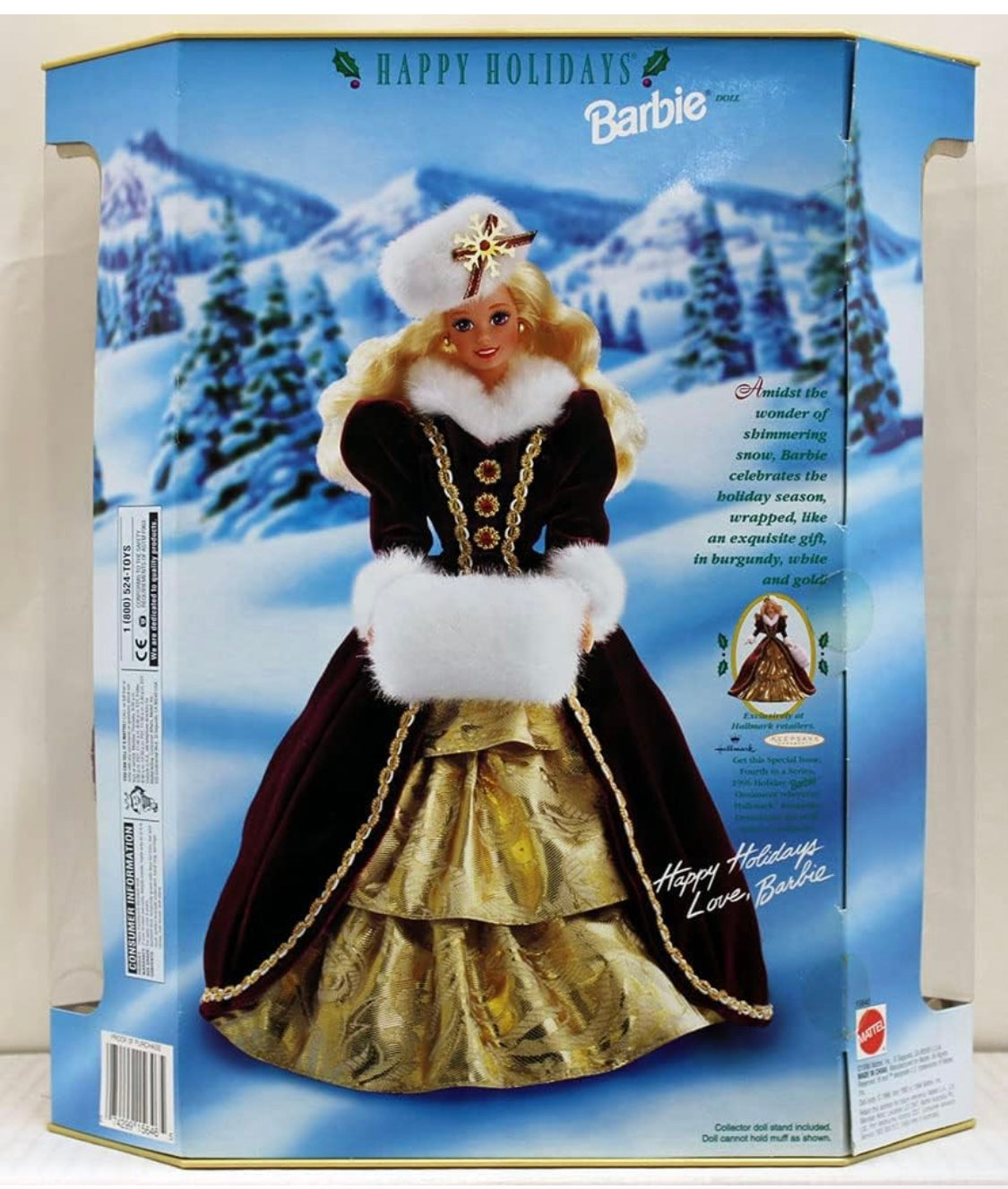 Mattel Happy Holidays Barbie Christmas 1996