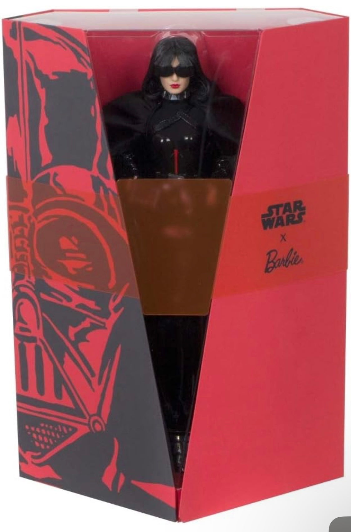 Barbie Collector Star Wars Darth Vader x Barbie Doll, 11.5-inch Wearing Black Peplum Top, Cape and Skirt, with Doll Stand and Certificate of Authenticity