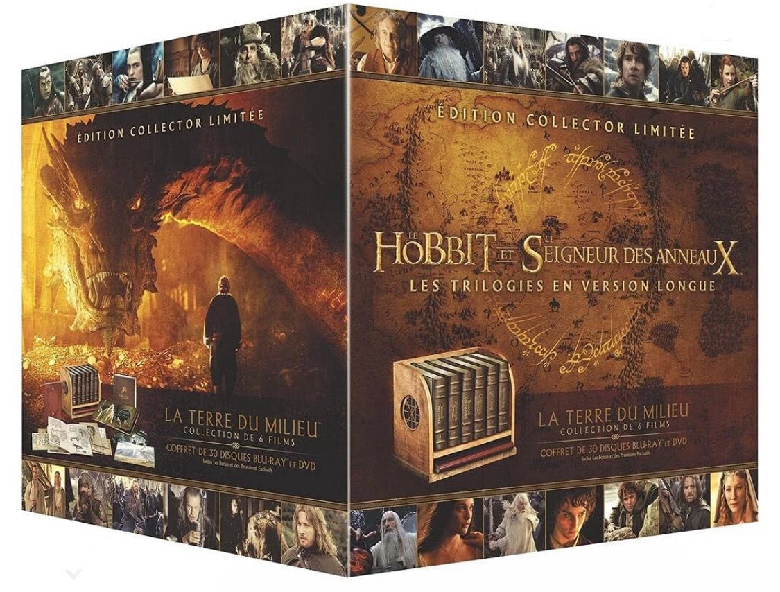 Limited Prestige Collector's Box: Middle Earth, The Hobbit and The Lord of the Rings, The Trilogies in Long Version - Blu-Ray Box + DVD [Collector's Edition "Middle Earth" - Blu-ray films long versions + complete bonus + Red Book of the March of the West